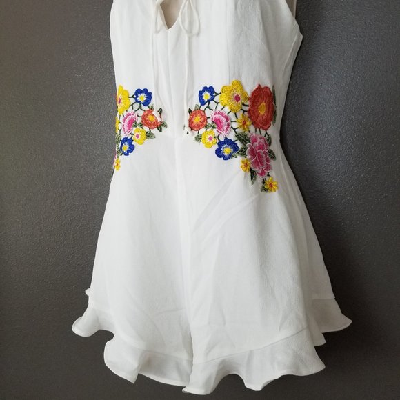 Forever 21 White Floral Spaghetti Strap Romper - Picture 5 of 10